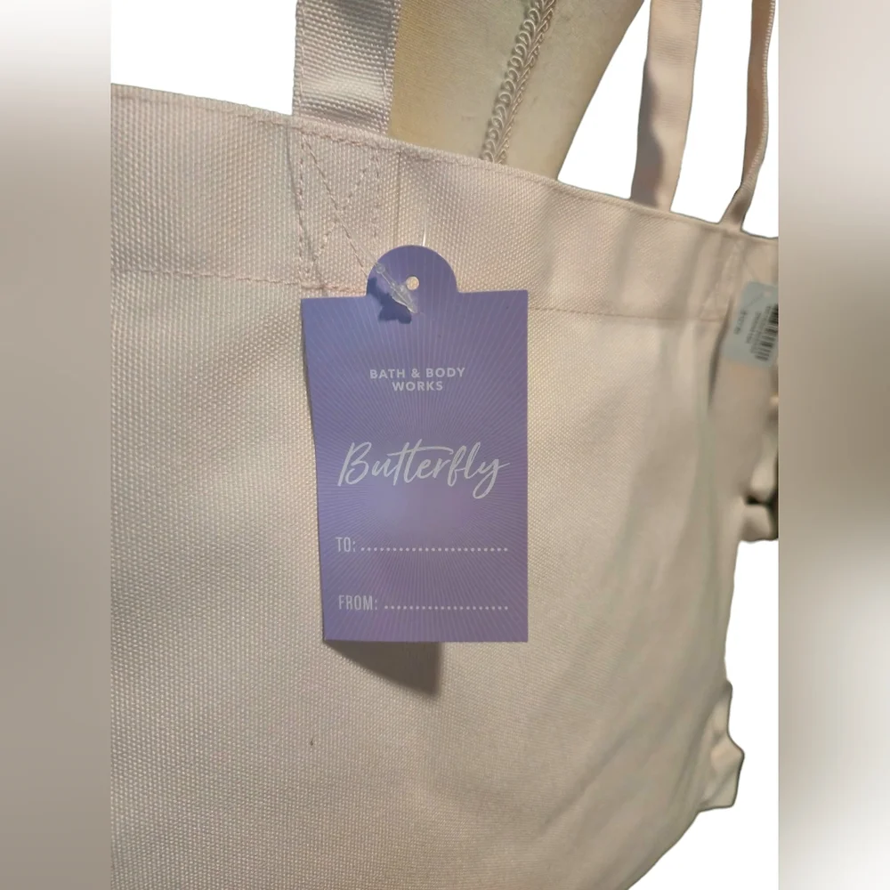 😁Bath & Body Works Butterfly Light Pink Tote Bag - Picture 3 of 7